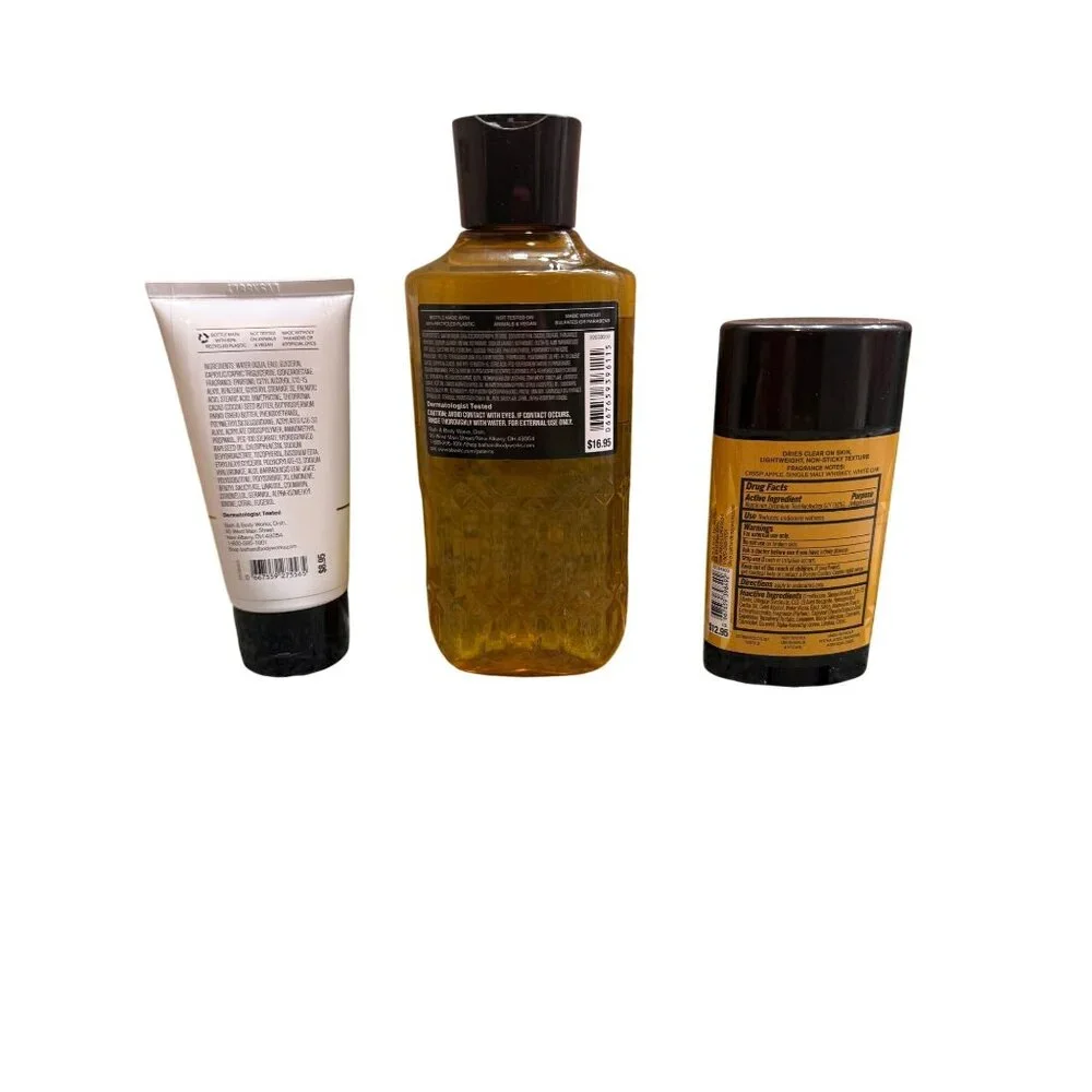 Bath & Body Works Whiskey Reserve Mens Grooming Trio Skincare Set NEW